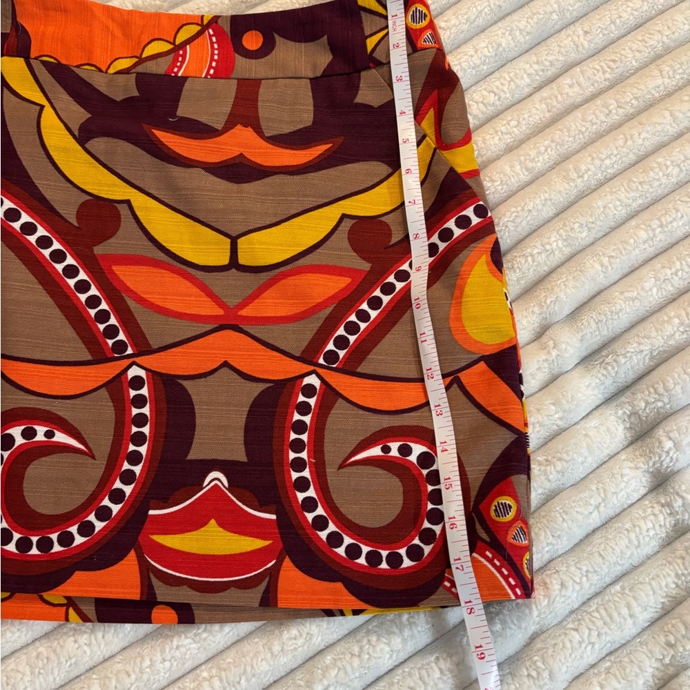 Merona Orange Brown Mini Skirt Resort Wear - Picture 8 of 11